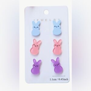 Colorful Bunny Earrings Set